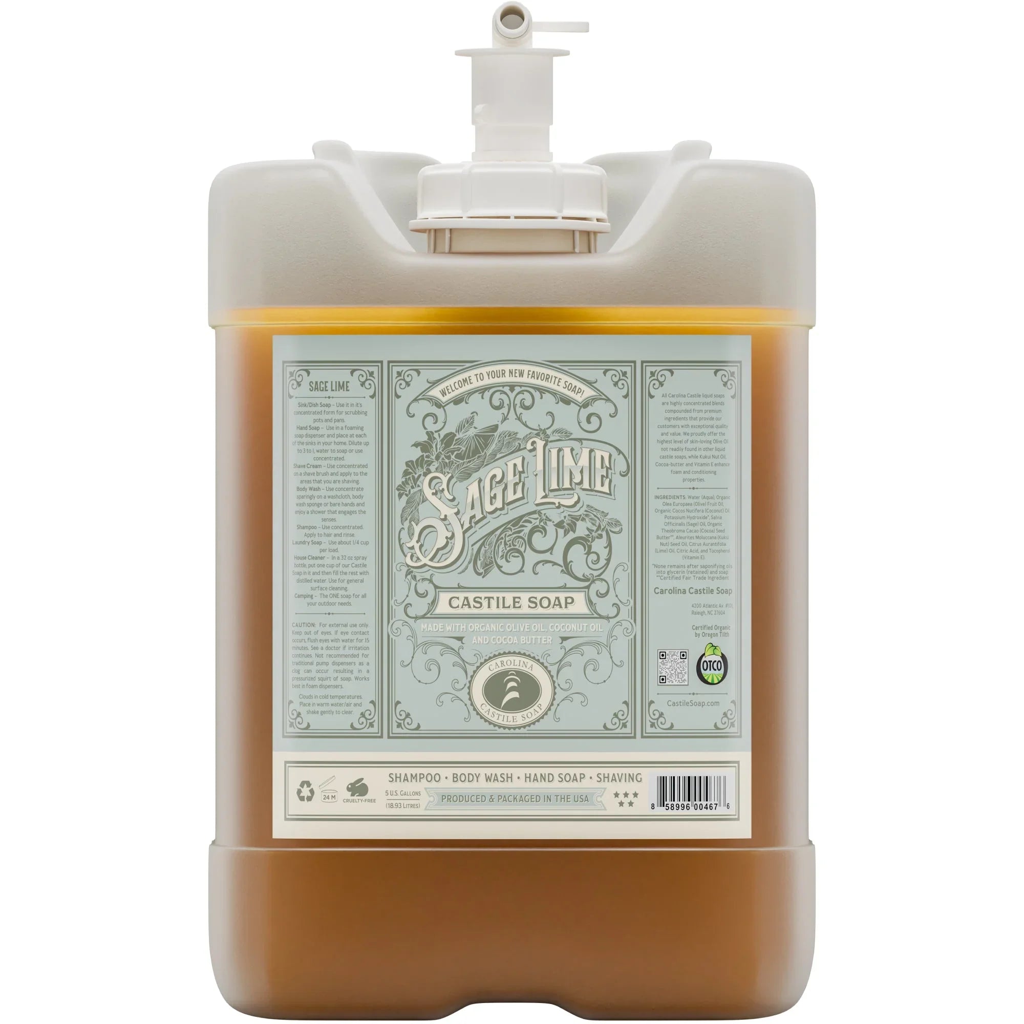 Carolina Castile Soap Sage Lime Castile Soap