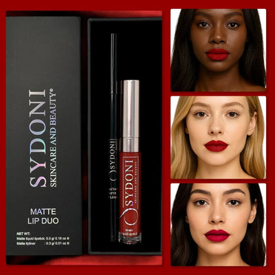 Sydoni SANGRIA (Bold Red) Matte Lip Duo-Sangria Liquid Lipstick with Tamale Lip Pencil - Image 2