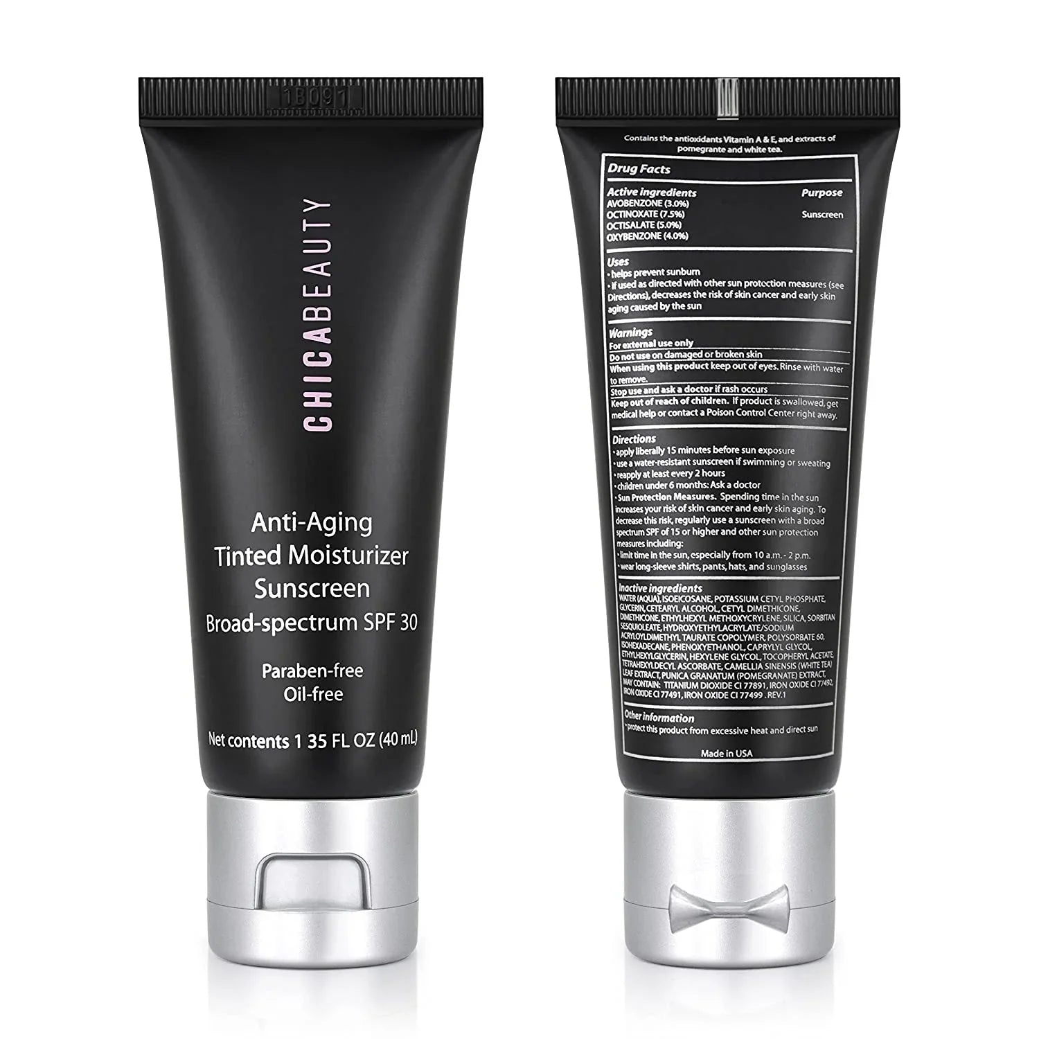 Chica Beauty Anti-Aging Tinted Moisturizer Sunscreen Broad-Spectrum SPF 30