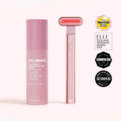 Solawave 4-in-1 Red Light Therapy Wand & Activating Serum Kit - Image 1