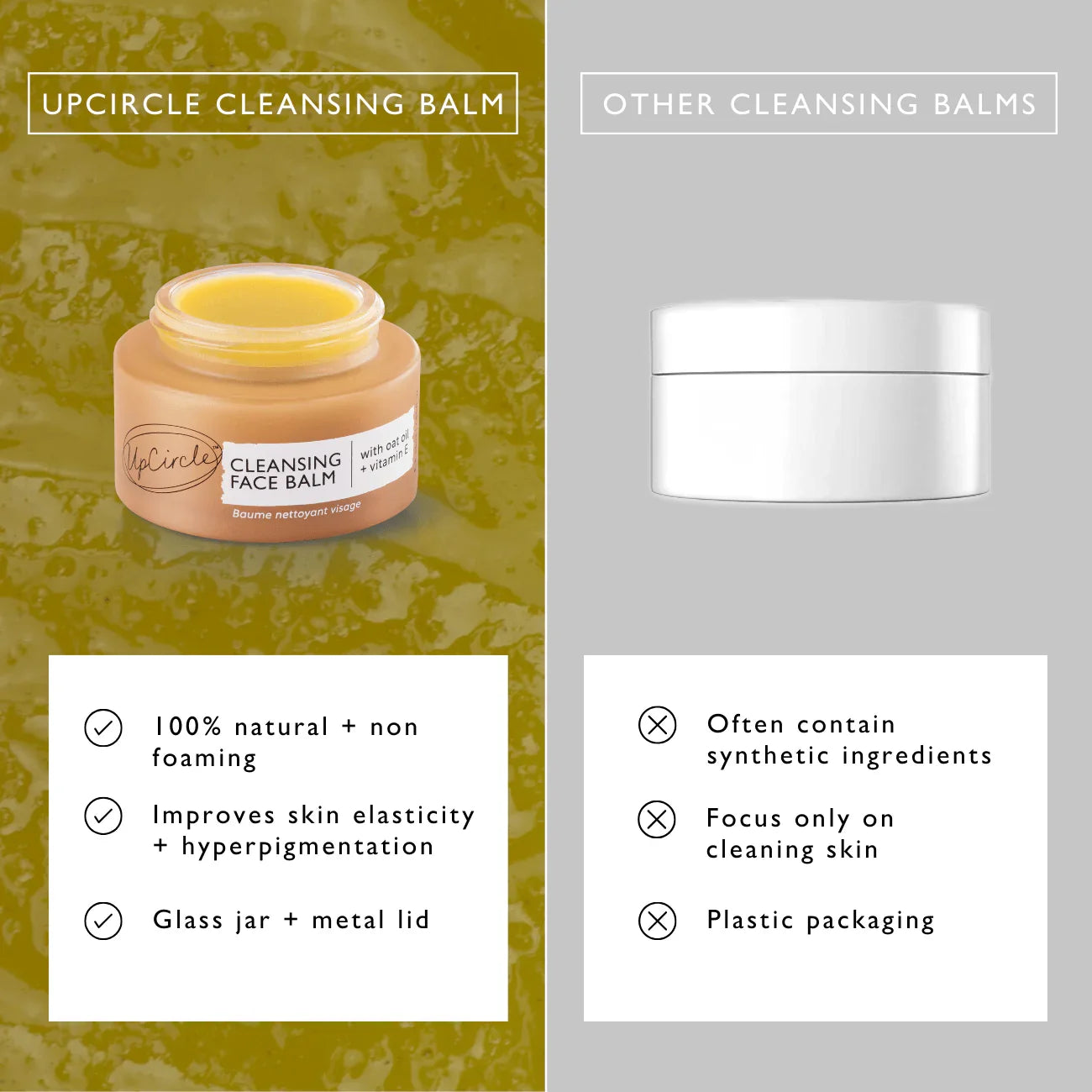 UpCircle Cleansing Face Balm with Oat Oil + Vitamin E