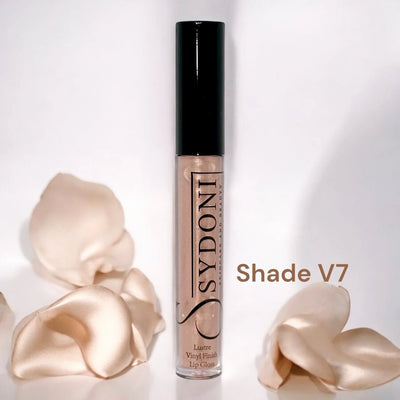 Sydoni SHADE V7 LUSTRE VINYL FINISH LIPGLOSS - Sheer Light Brown with Golden Shimmer - Image 1