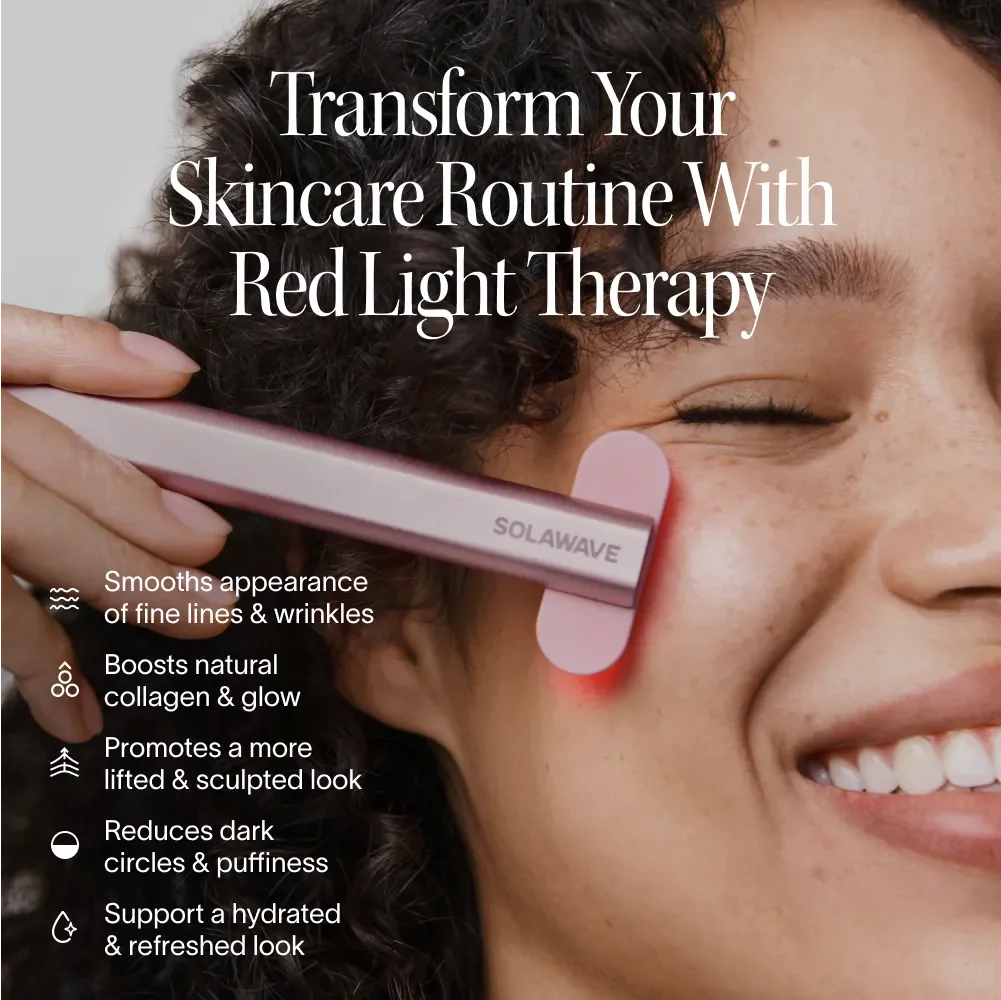 Solawave 4-in-1 Red Light Therapy Wand & Activating Serum Kit