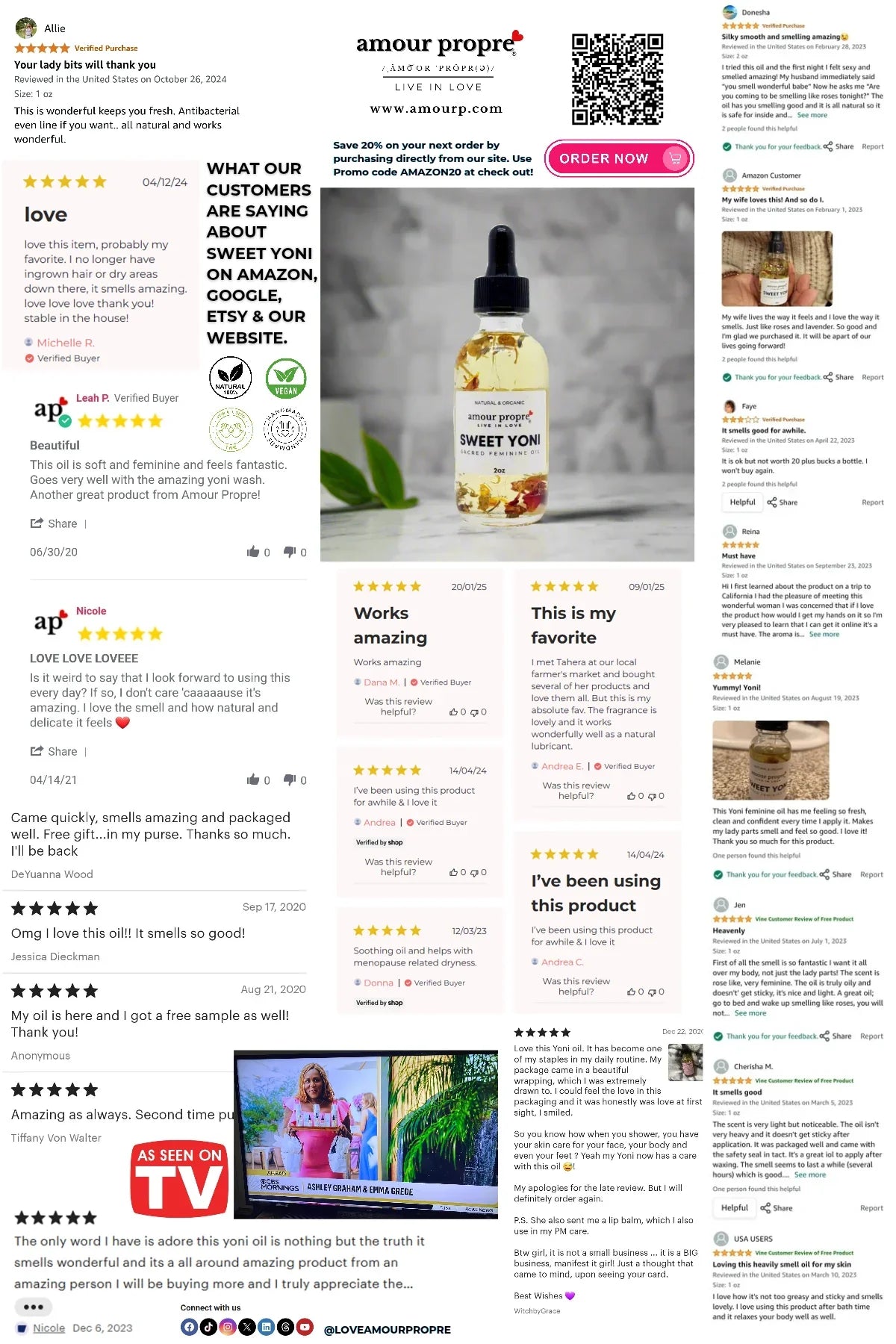 Amour Propre® Sweet Yoni - Sacred Feminine Oil | Daily Vulva Hydration