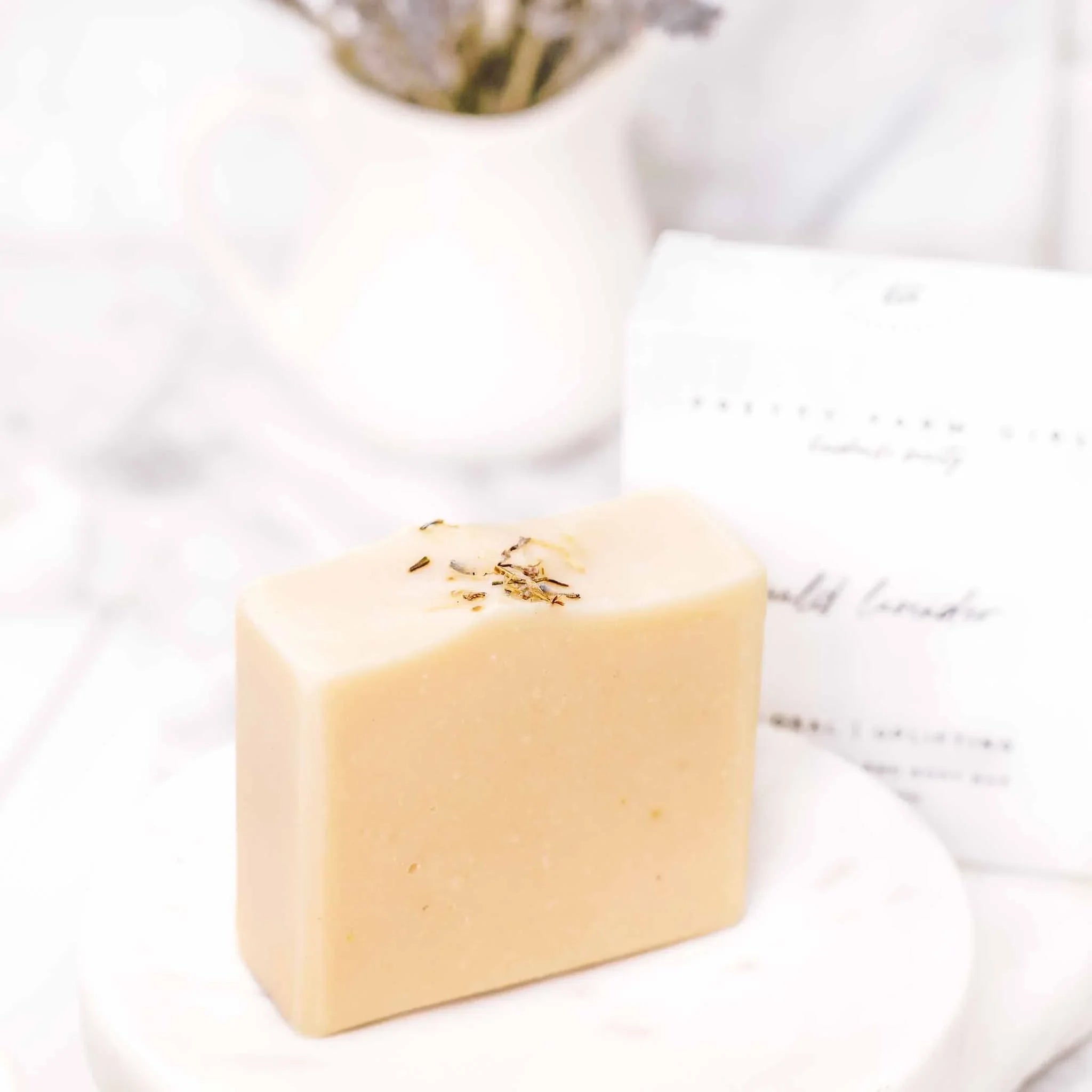 Pretty farm girl Wild Lavender Handmade Tallow and Goat Milk Soap Bar