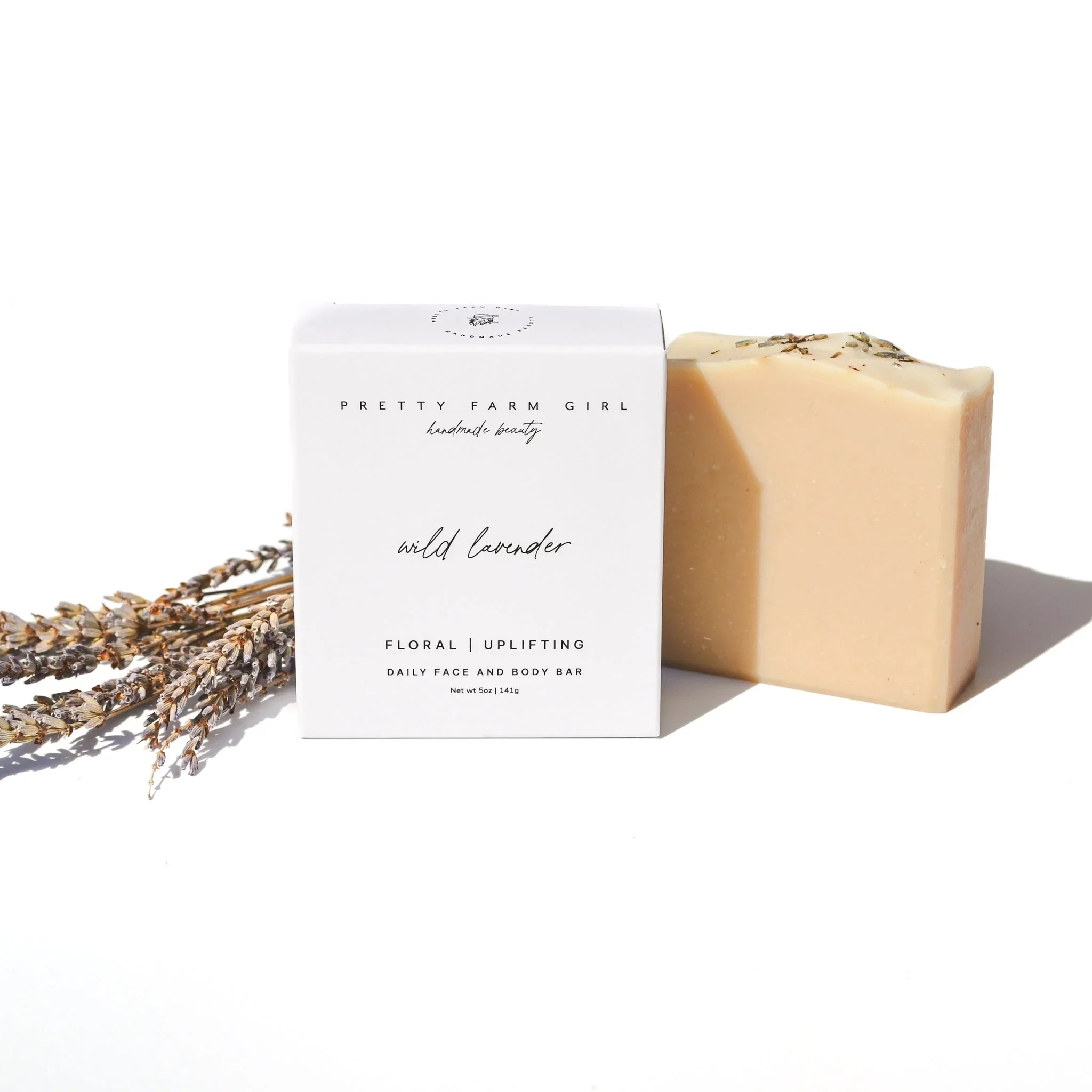 Pretty farm girl Wild Lavender Handmade Tallow and Goat Milk Soap Bar