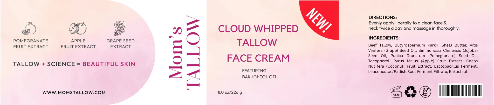 Mom’s Tallow Cloud Whipped Tallow Face Cream (NEW)