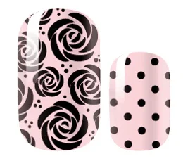 Candied Nails Pink Rose Dots