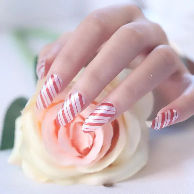 Candied Nails Candy Cane