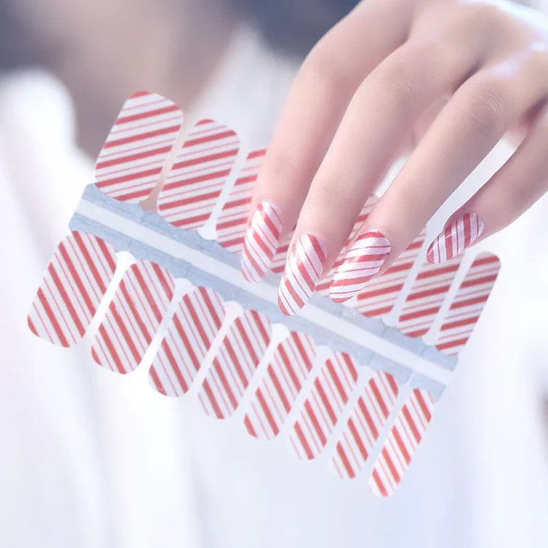 Candied Nails Candy Cane