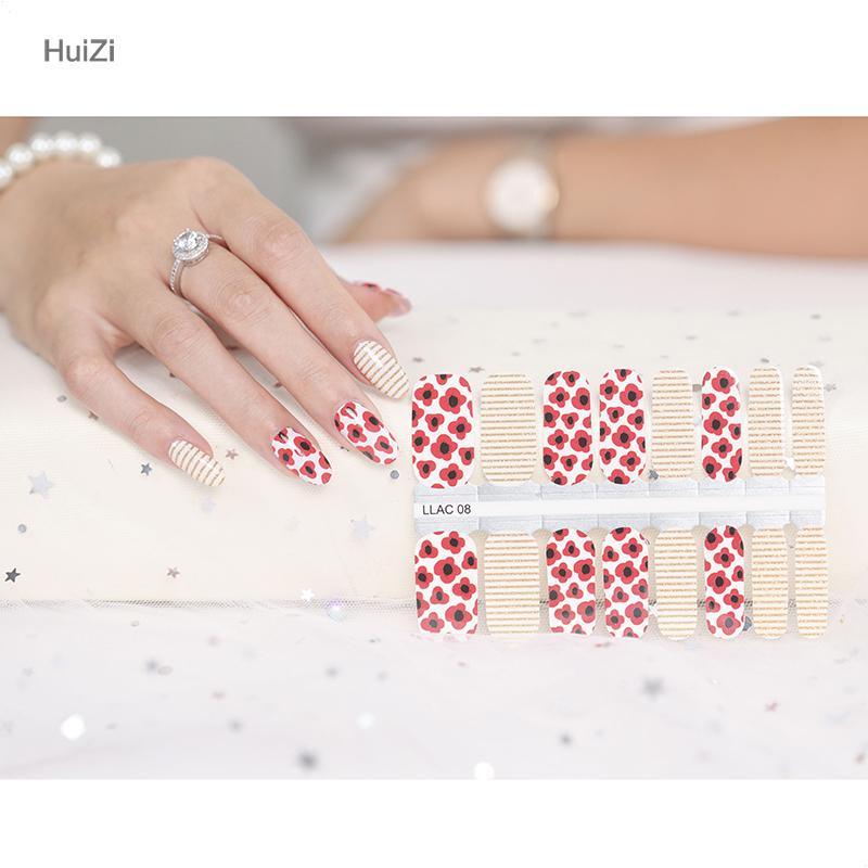 Candied Nails Red Posie Stripe
