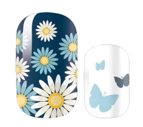 Candied Nails Daisy's and Butterflies