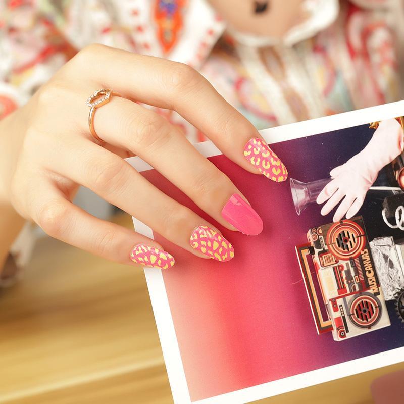 Candied Nails Orange Pink