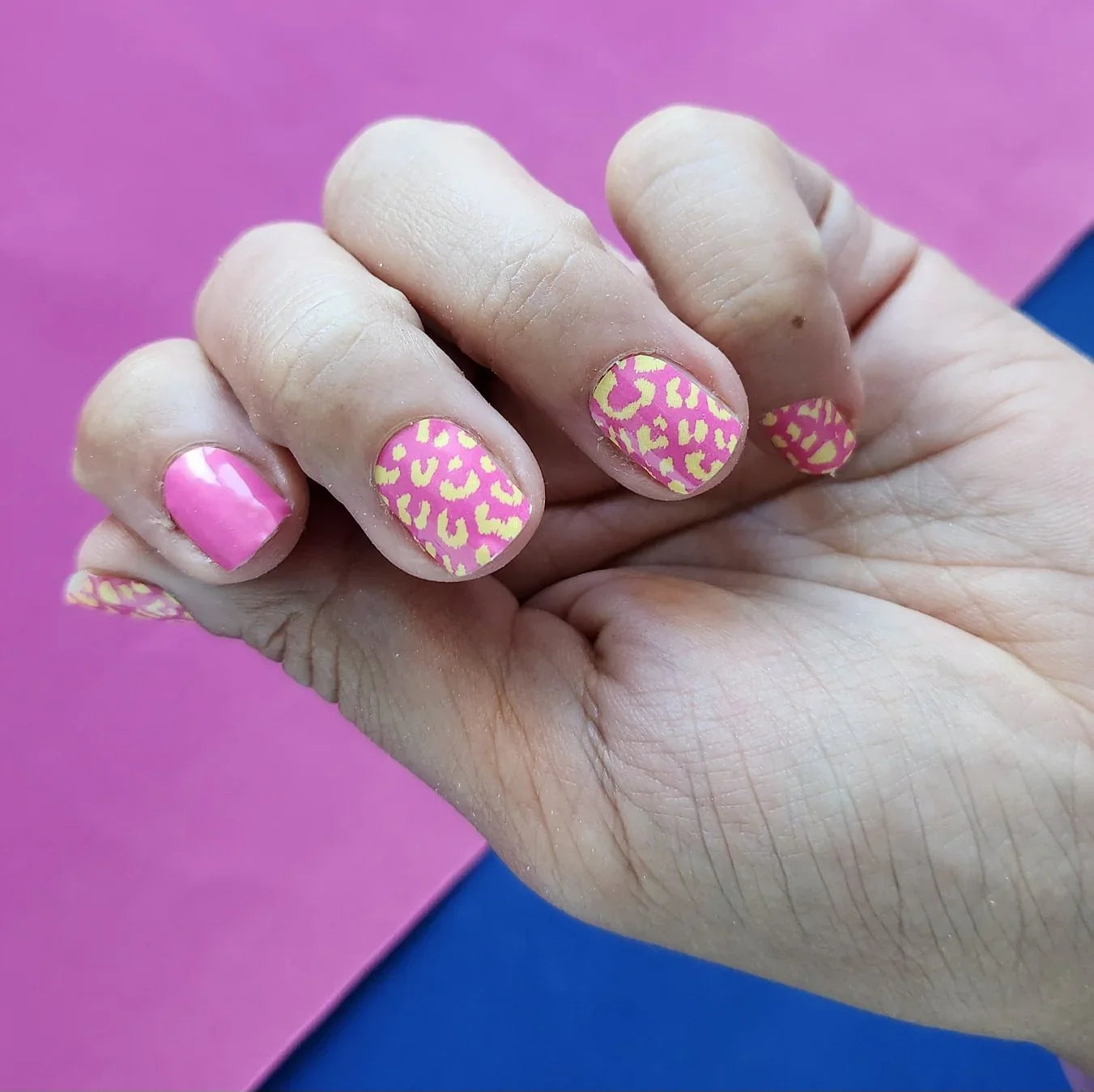 Candied Nails Orange Pink