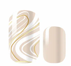 Candied Nails Golden Swirl