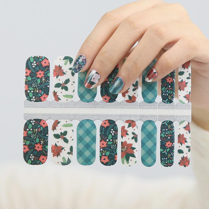 Candied Nails Christmas Poinsettia