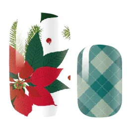 Candied Nails Christmas Poinsettia