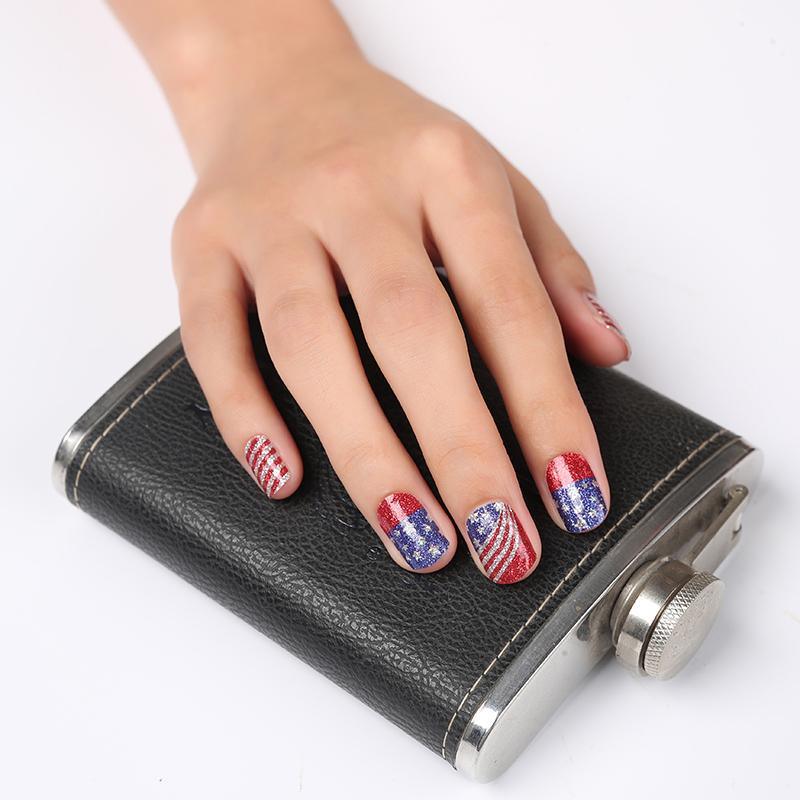 Candied Nails Red White & Blue
