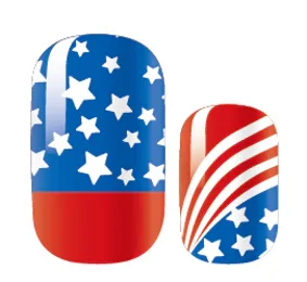 Candied Nails Red White & Blue