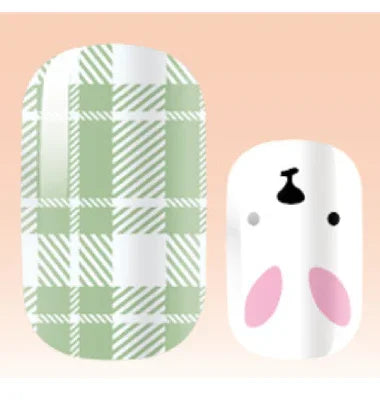 Candied Nails Bunny Plaid