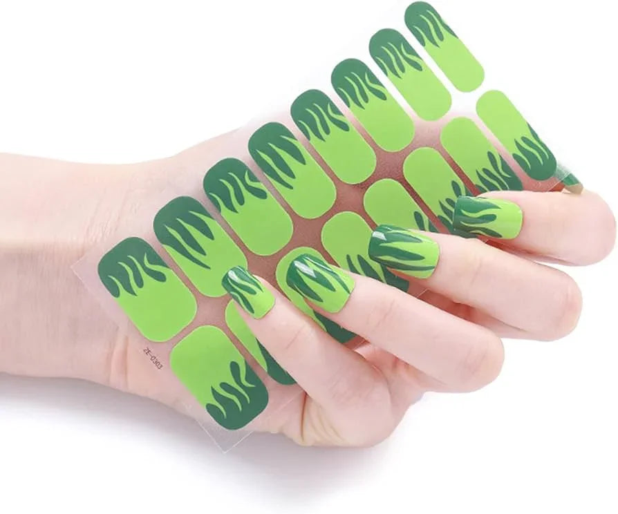 Candied Nails Green Slime Gel Nails