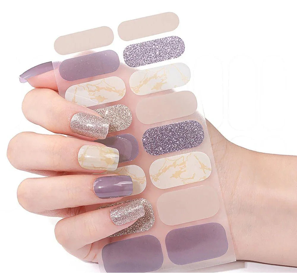 Candied Nails Golden Shimmer Gel Nails