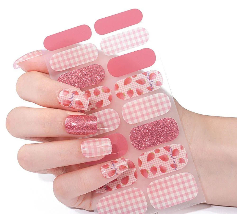 Candied Nails Strawberry Gel Nails