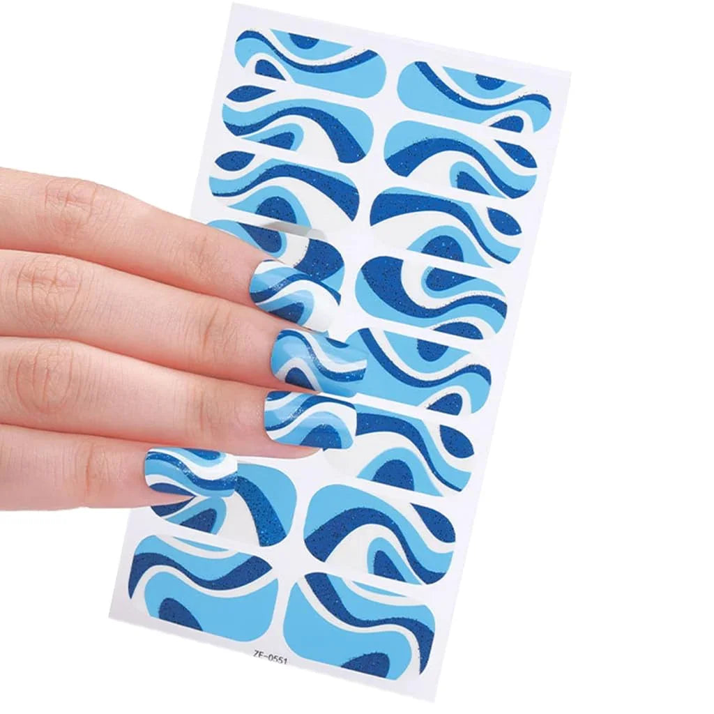 Candied Nails Blue Jazz Gel Nails