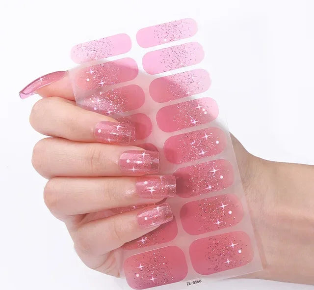 Candied Nails Cotton Candy Stars Gel Nails
