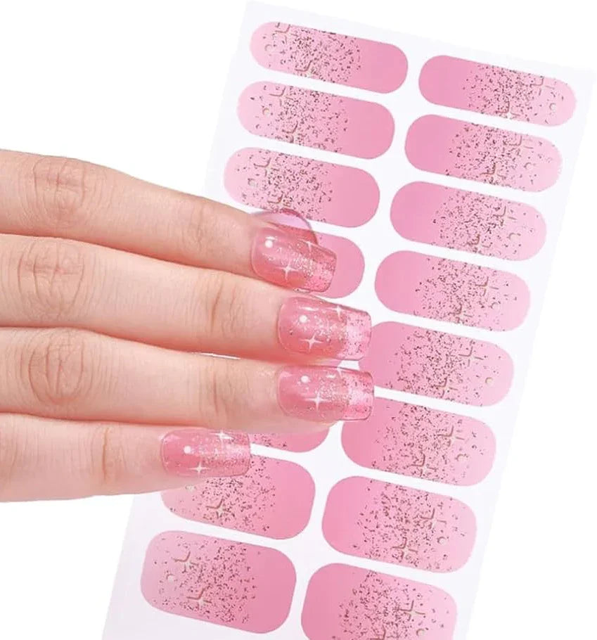 Candied Nails Cotton Candy Stars Gel Nails