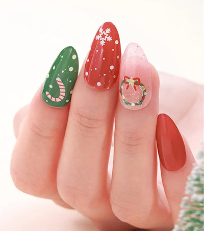 Candied Nails Christmas Joy Gel Nails - Image 1