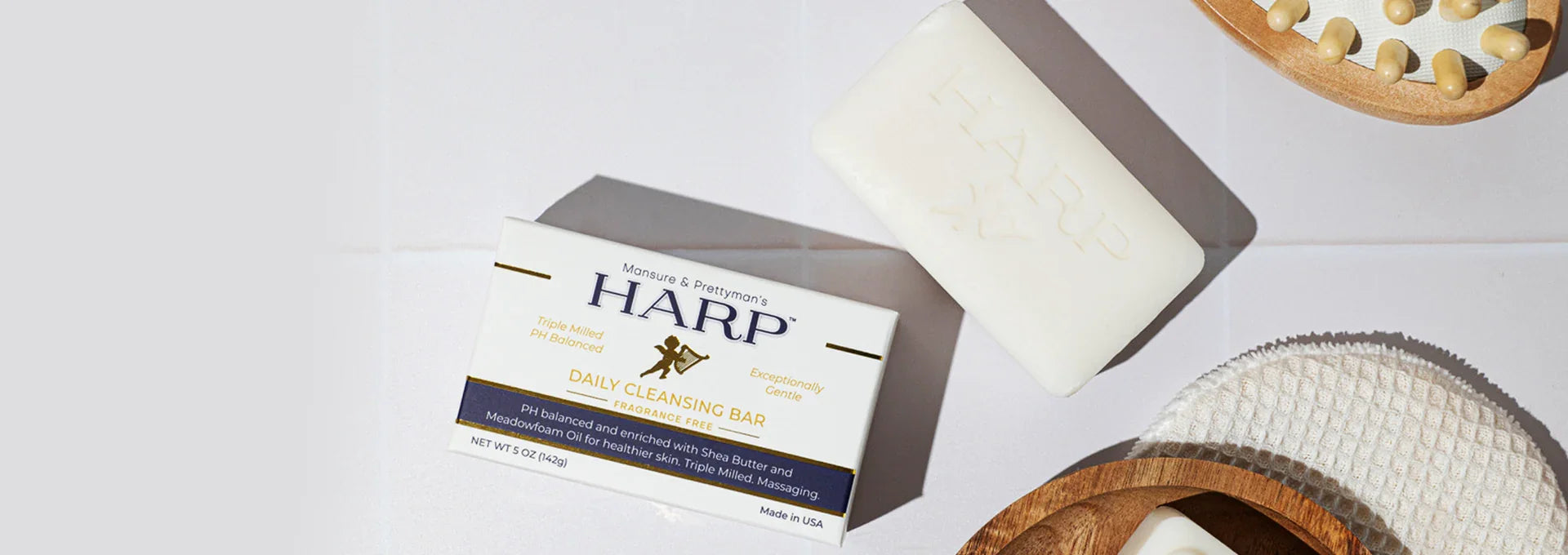 Mansure & Prettyman's HARP HARP® FRAGRANCE FREE Body Wash Bar – pH Balanced