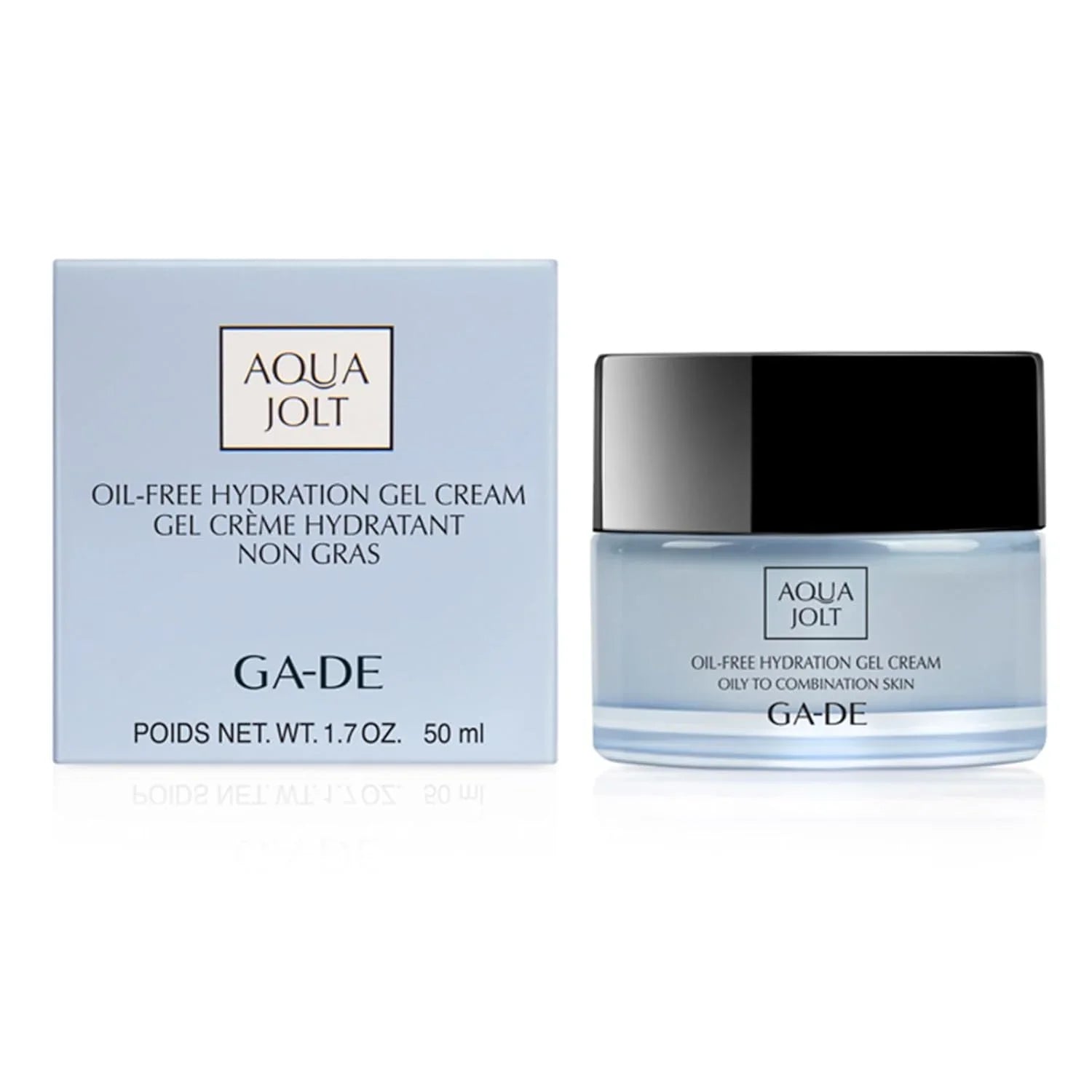 GA-DE Aqua Jolt Oil-Free Hydration Gel Cream - Oily to Combination Skin - Face Cream for Healthy-Looking Skin - Infused with Hyaluronic Acid - 1.7 Oz