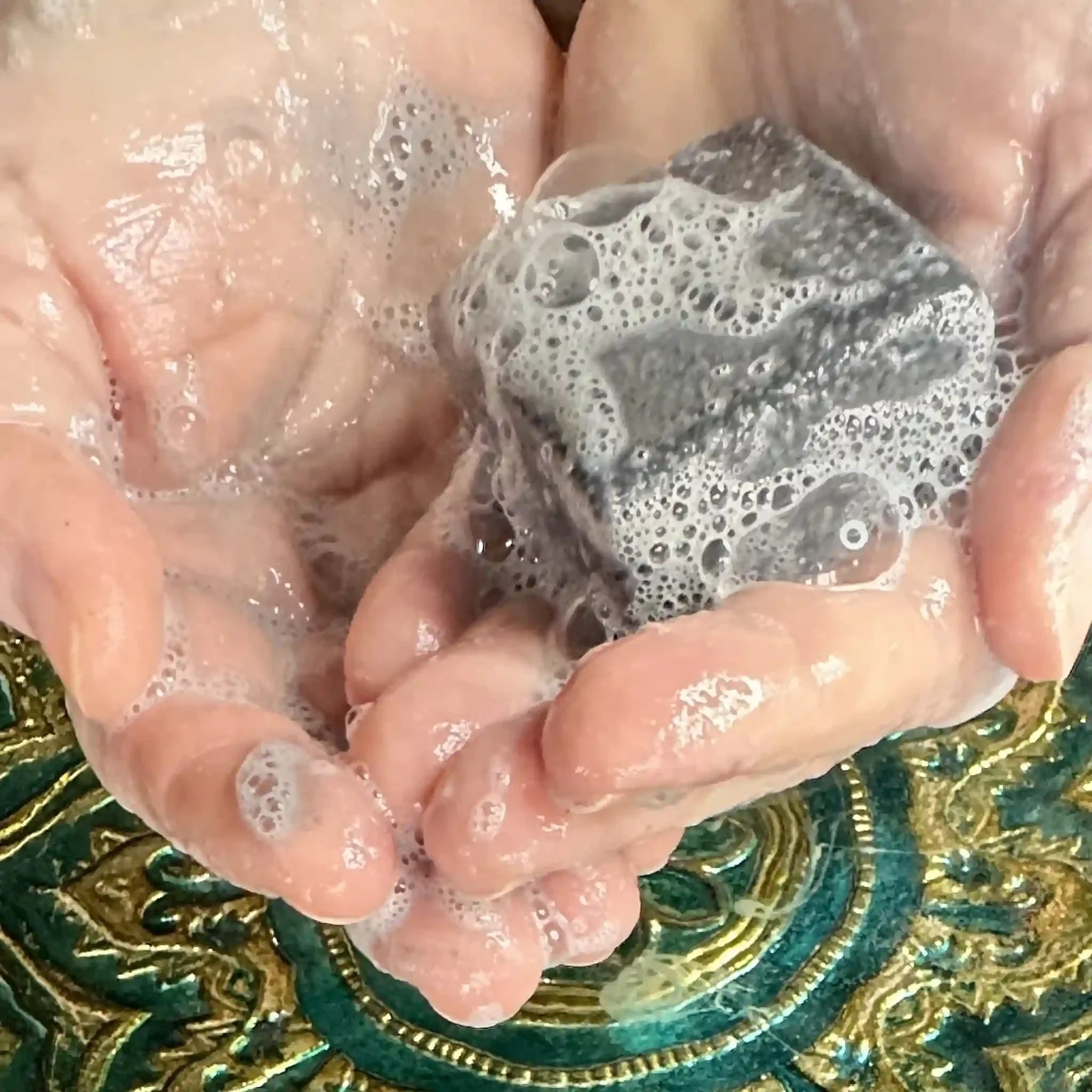 by valenti® Black Clay Facial Soap with Activated charcoal + Hematite + Aloe vera