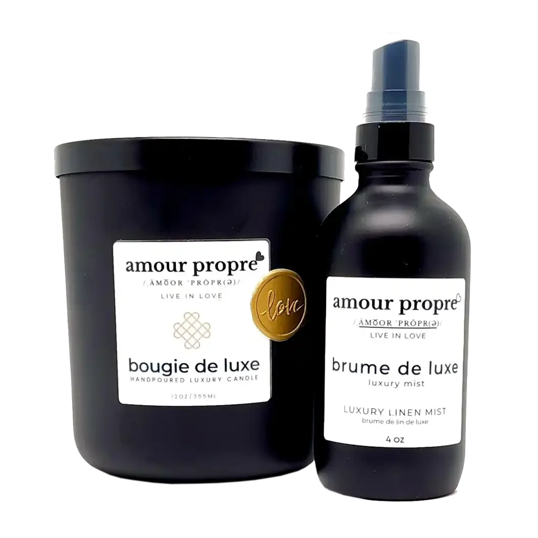 Amour Propre® bougie de luxe handpoured Luxury Soy Candle - 12oz