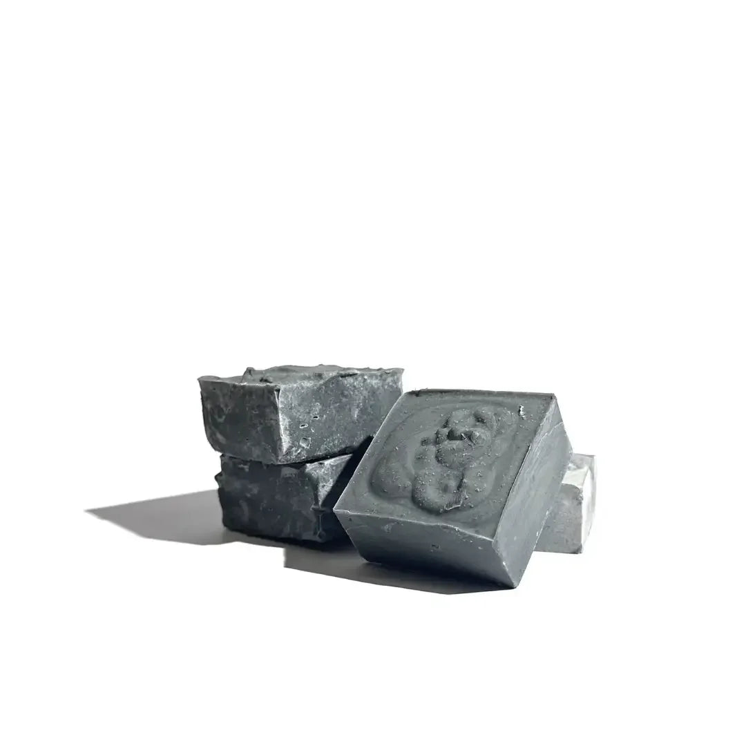 by valenti® Black Clay Facial Soap with Activated charcoal + Hematite + Aloe vera
