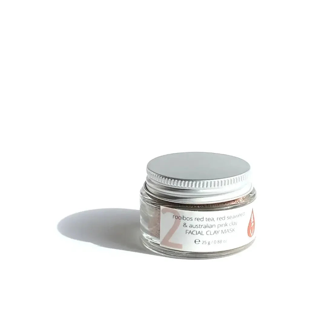 by valenti® Rooibos Red Tea, Red Seaweed & Australian Pink Clay Facial Mask with Vitamin C + Aloe vera + Vitamin E