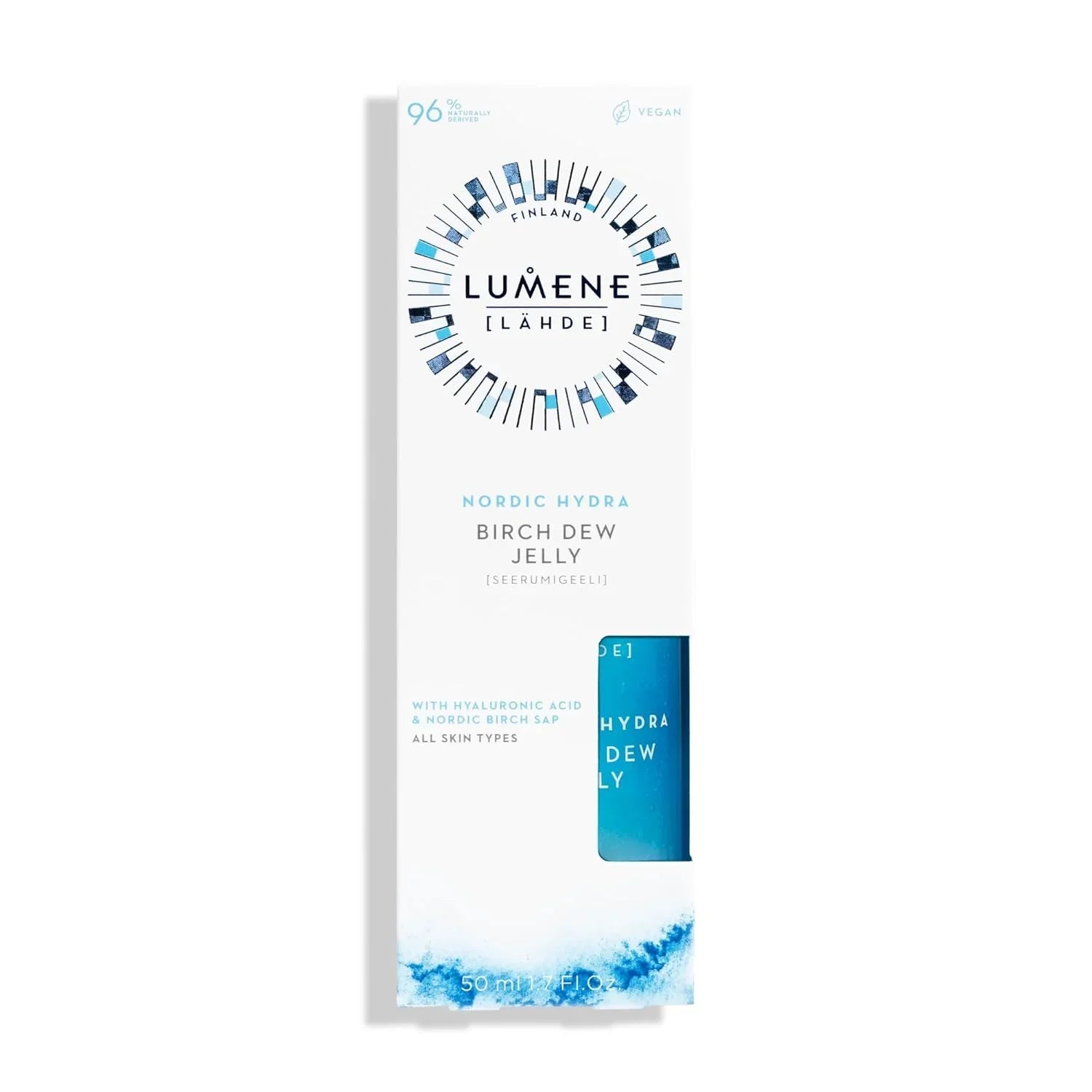 Lumene Nordic Hydra [Lähde] Birch Dew Jelly - Dual Hydrating Serum Face Moisturizer with Hyaluronic Acid and Nordic Birch Sap - Faily Face Serum for Dry Skin and All Skin Types (1.7 Fl Oz)