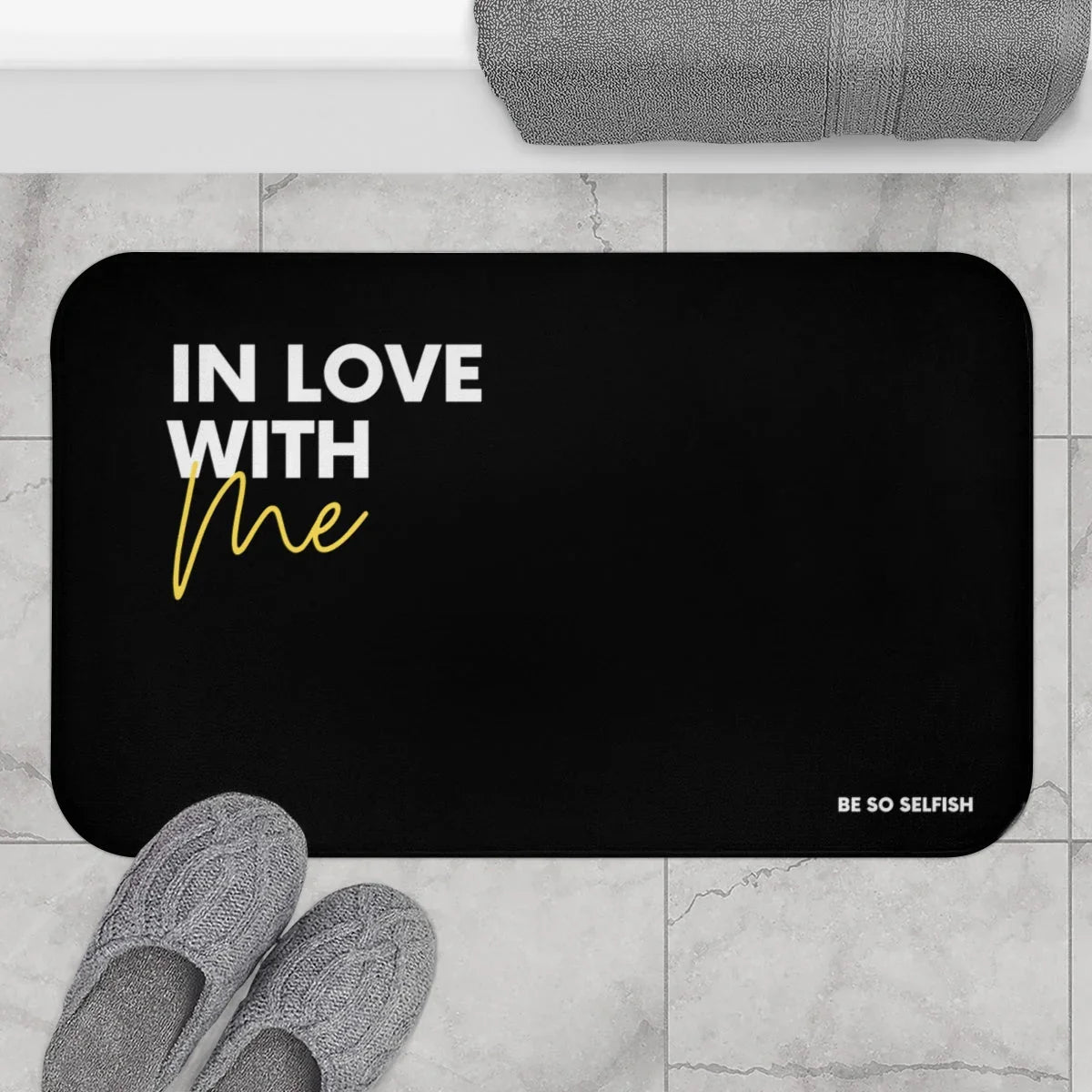 Be So Selfish In Love with Me Bath Mat (yellow)