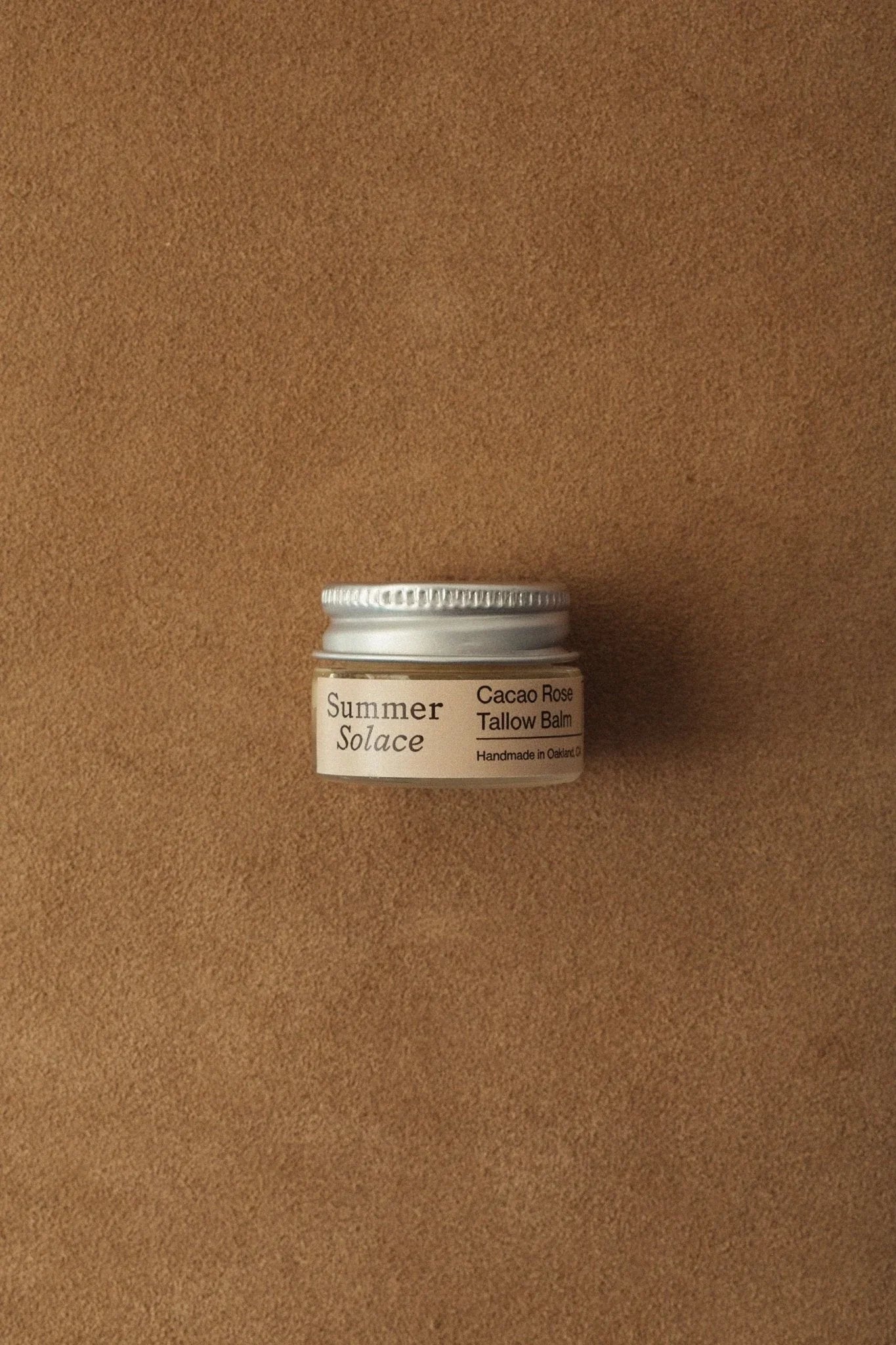 Summer Solace Tallow Cacao Rose – Lip, Brow & Cuticle Balm | Floral Infusion with Jasmine & Geranium