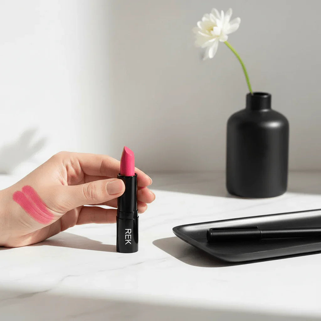 REK Cosmetics REK Matte Lipstick — Luxury Clean, Long-Lasting Vegan Formula