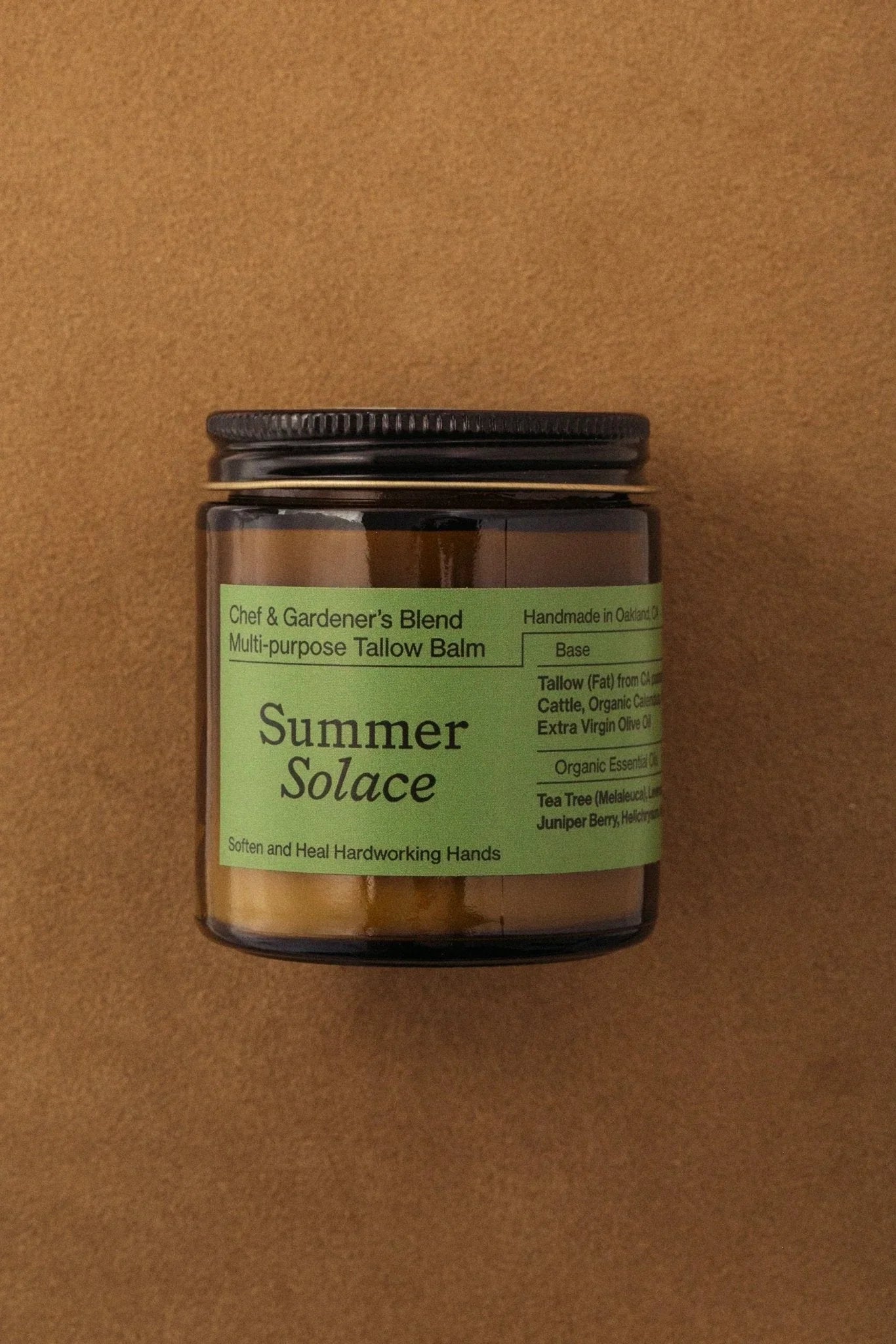 Summer Solace Tallow Chef & Gardener’s Healing Balm – Rosemary, Myrrh & Tea Tree