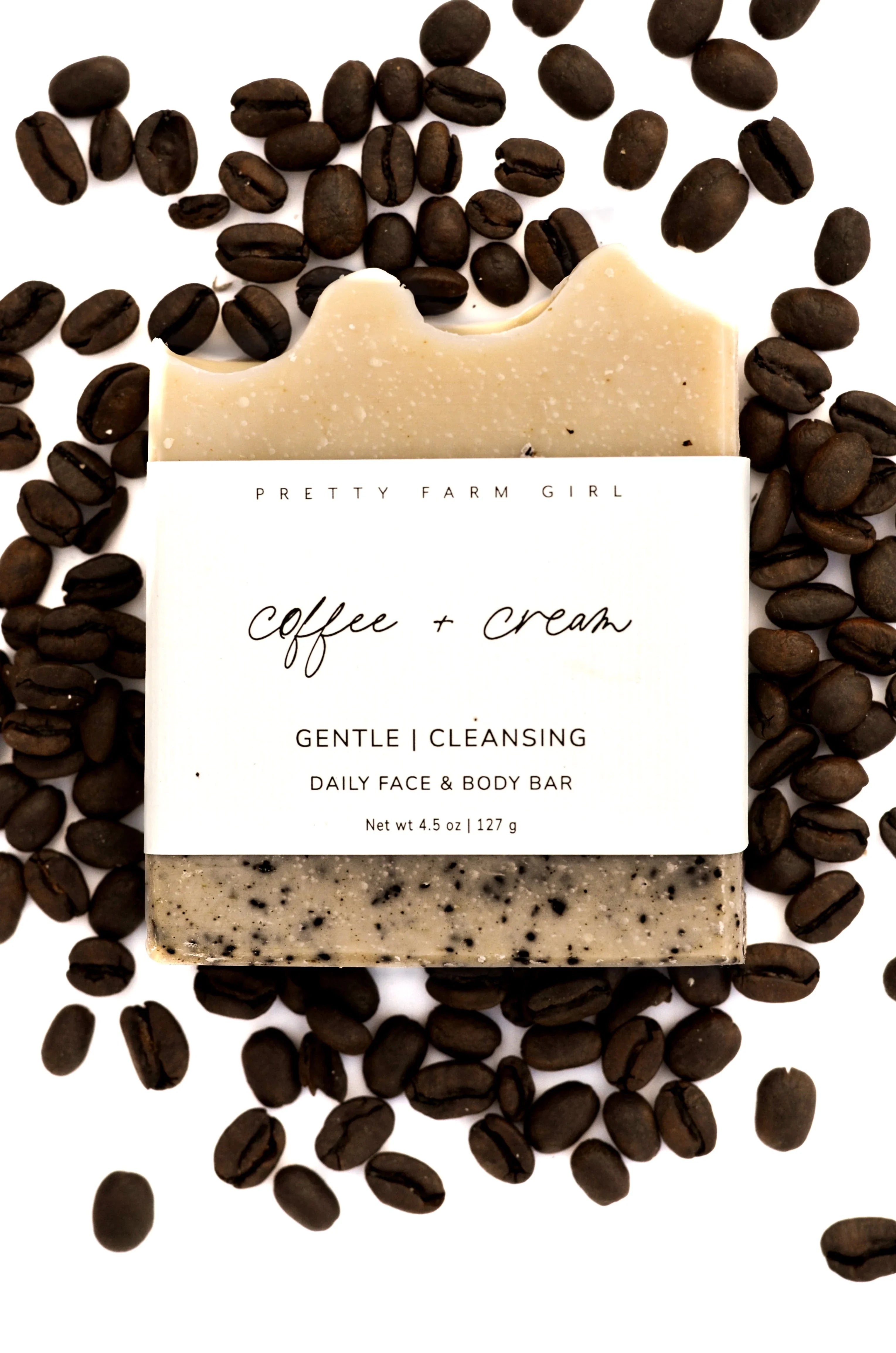 Pretty farm girl Coffee + Cream Handmade Tallow and Goat Milk Soap Bar