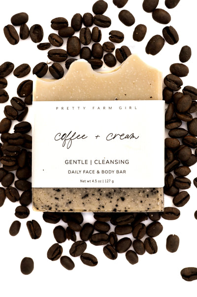 Pretty farm girl Coffee + Cream Handmade Tallow and Goat Milk Soap Bar - Image 2
