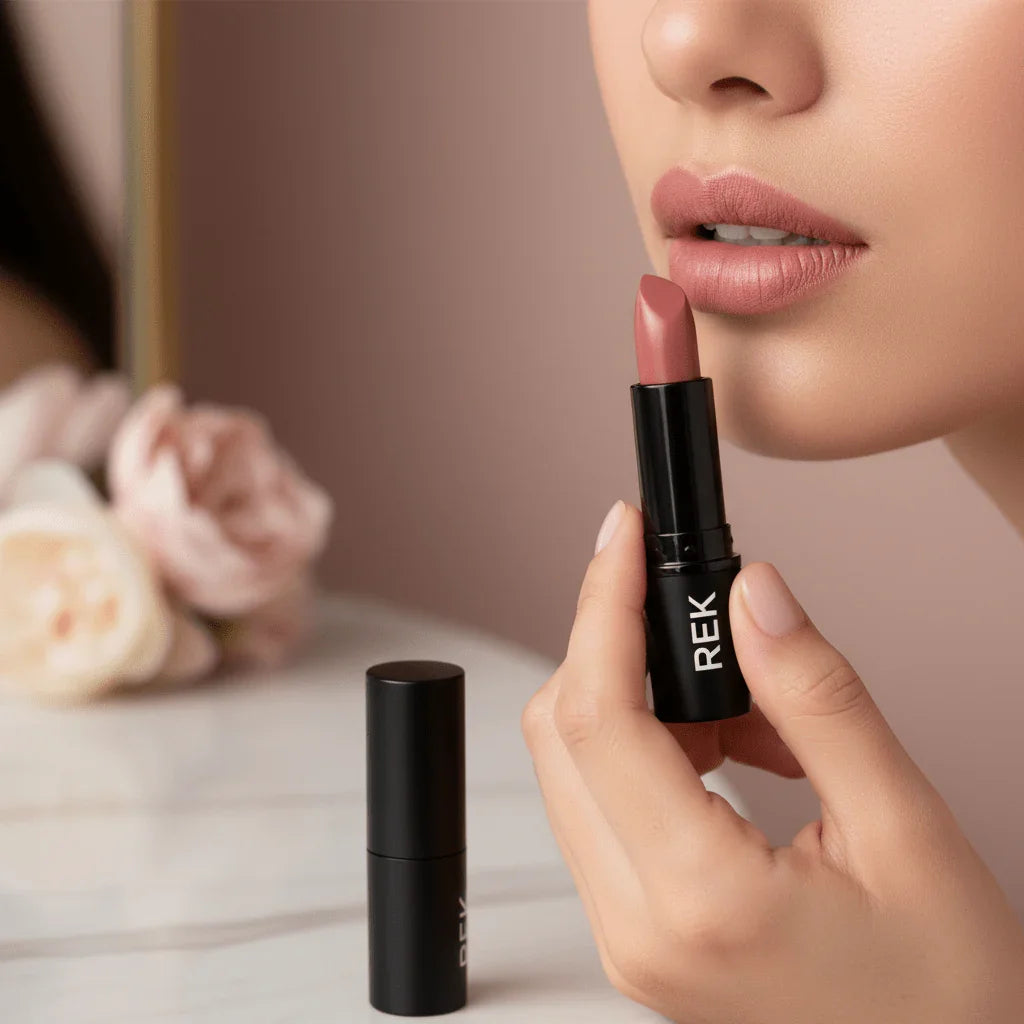 REK Cosmetics Cream Lipstick Collection - Creamy Finish, Longwear Formula