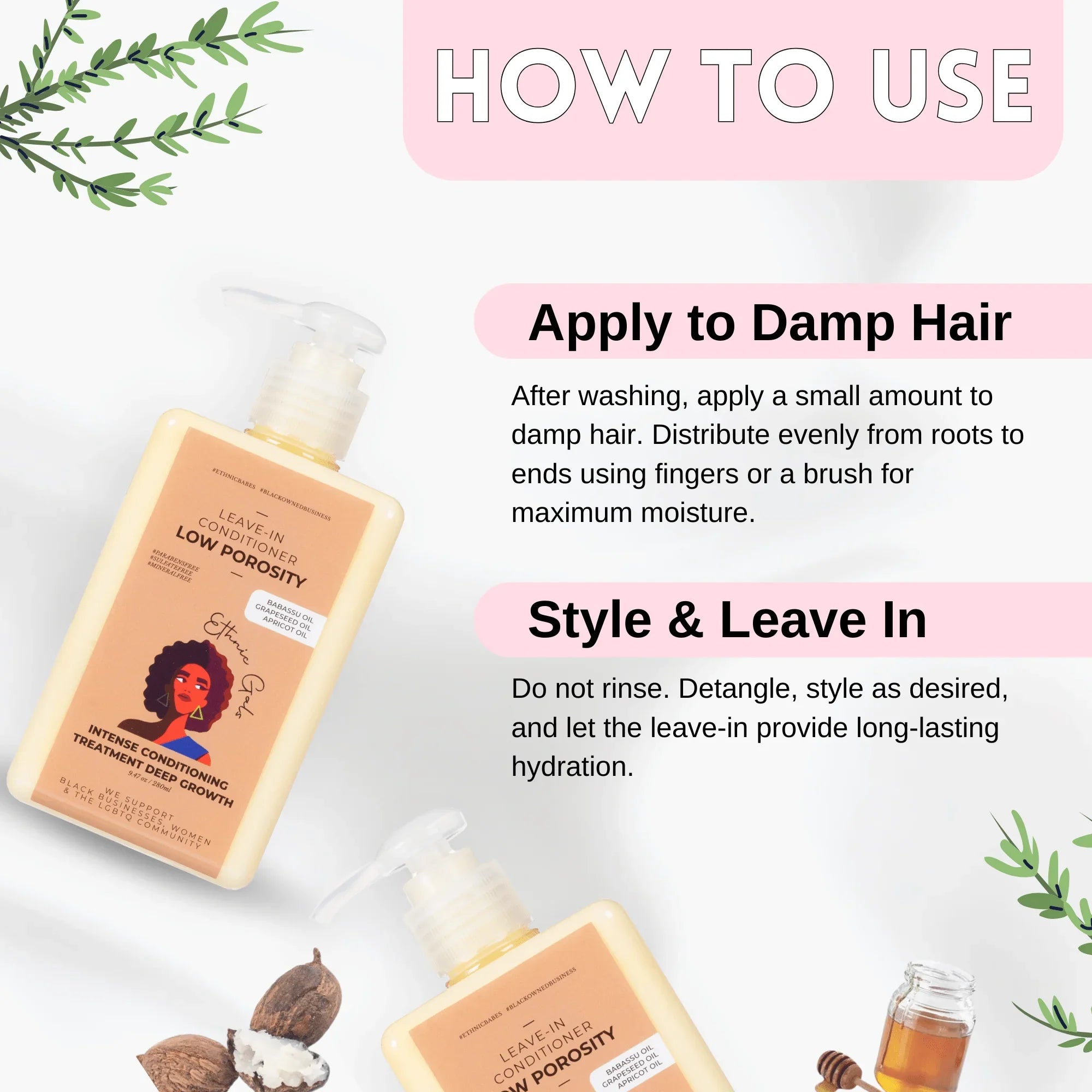 Ethnic Gals Low Porosity Deep Moisture Leave-In Conditioner