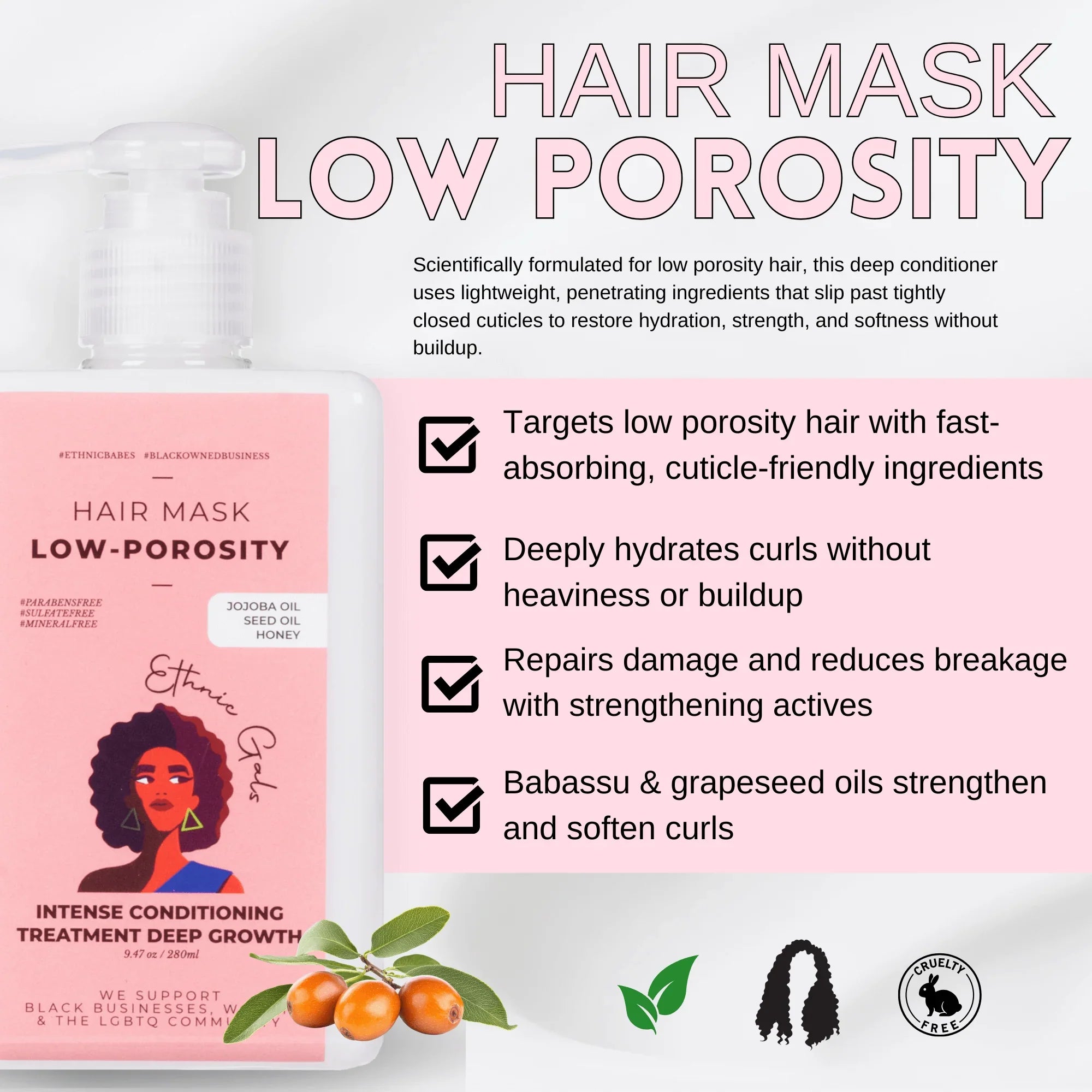 Ethnic Gals Low Porosity Deep Repair Hair Mask