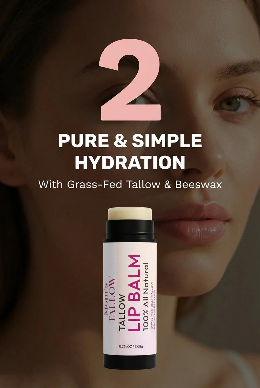 Mom’s Tallow Tallow Lip Balm (Long lasting)