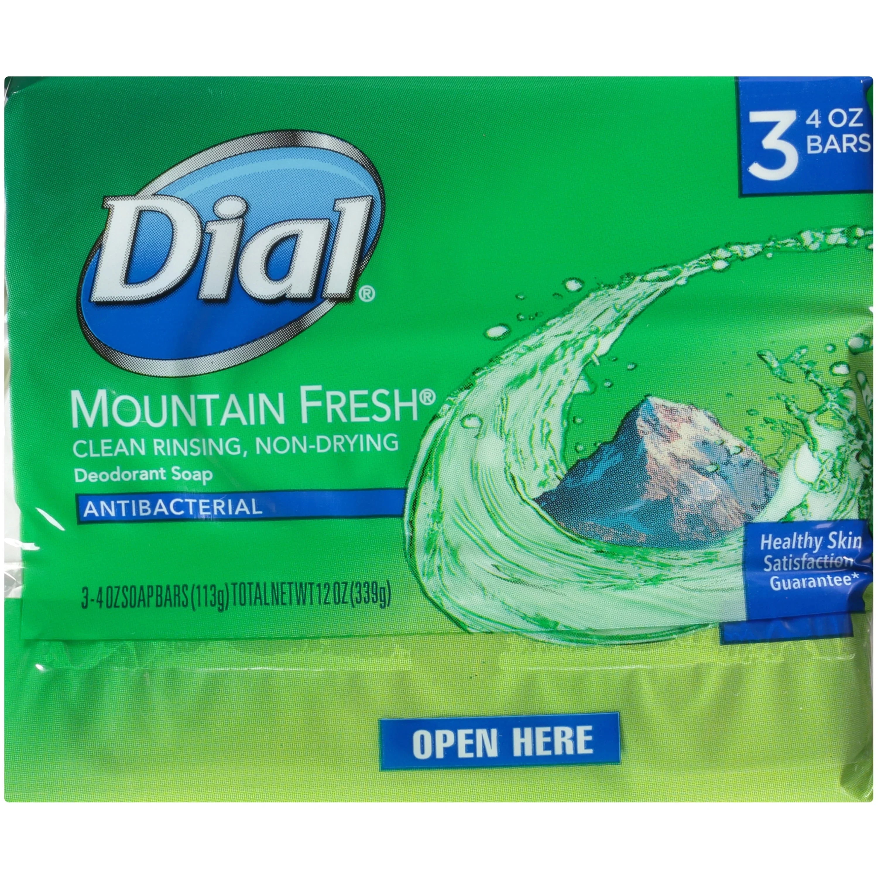 'Mountain Fresh' 4-Ounce Antibacterial Deodorant Soap 3 Pack