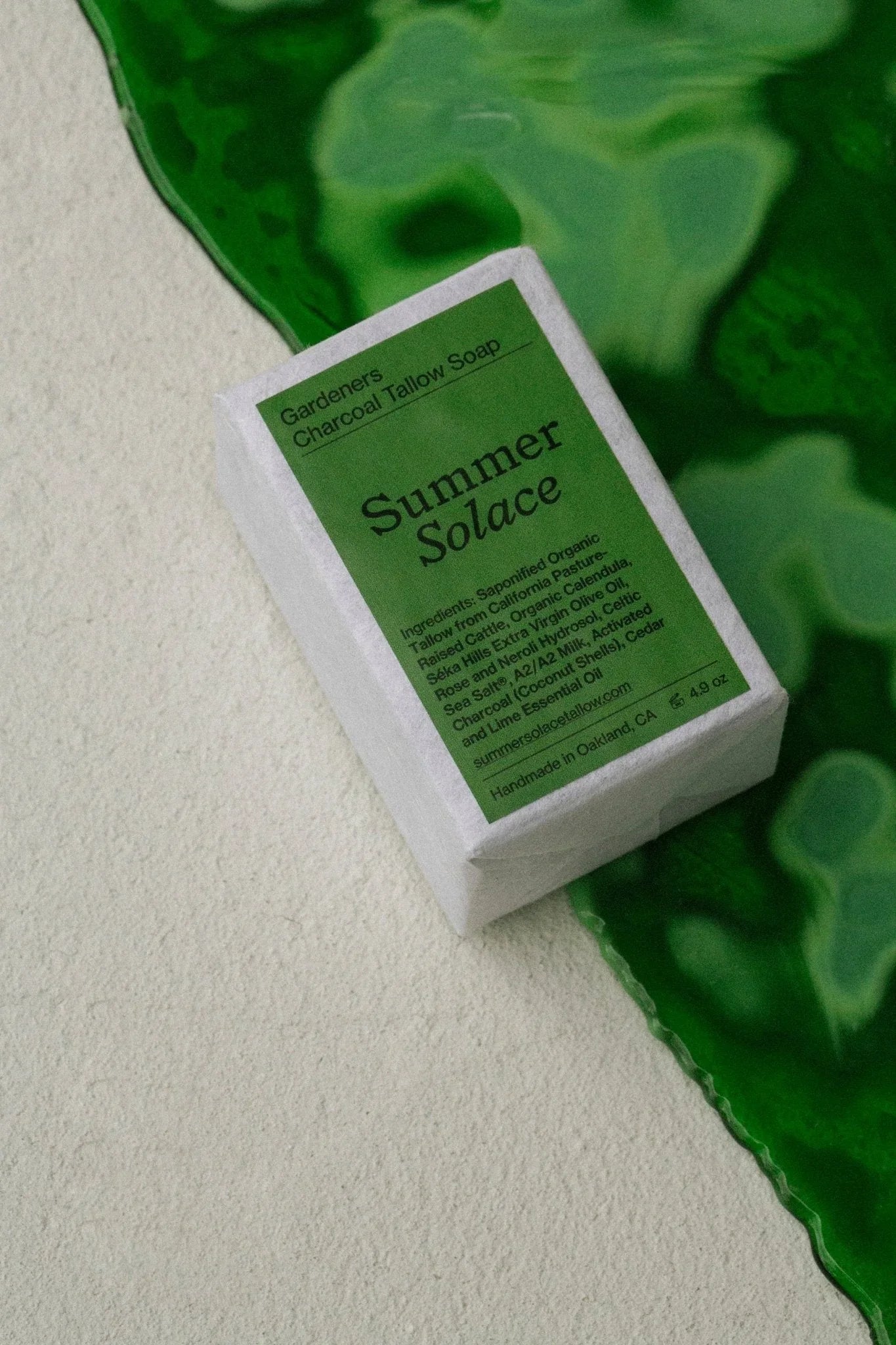 Summer Solace Tallow Gardener’s Charcoal Soap – Deep Cleansing Bar | Cedar & Lime